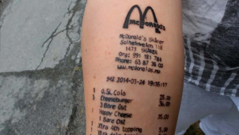 The guy got the worst tattoo in the world, losing the bet