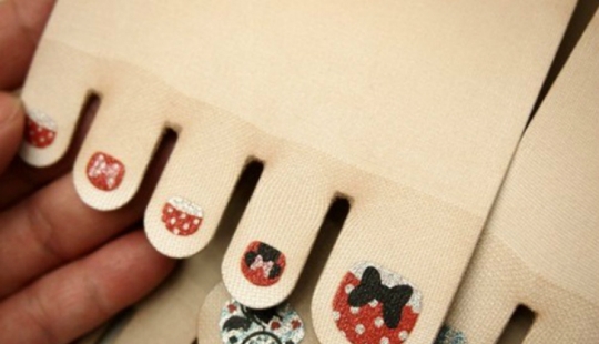 The Japanese came up with tights with a ready-made pedicure