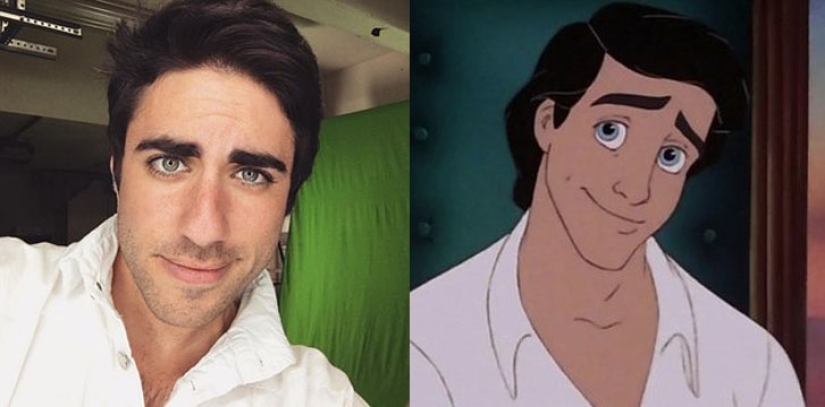The living Prince Eric from The Little Mermaid embodies girlish dreams in the form of Disney characters