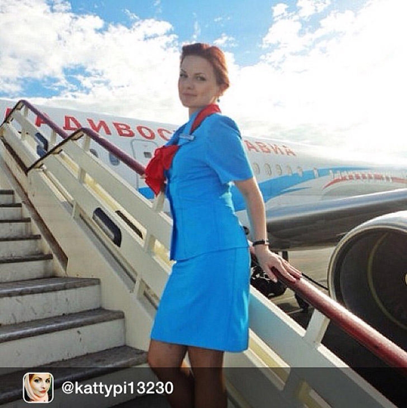 The most beautiful flight attendants in Russia