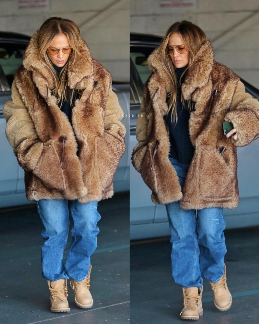 The most fashionable fur coat of winter 2023 - Jennifer Lopez