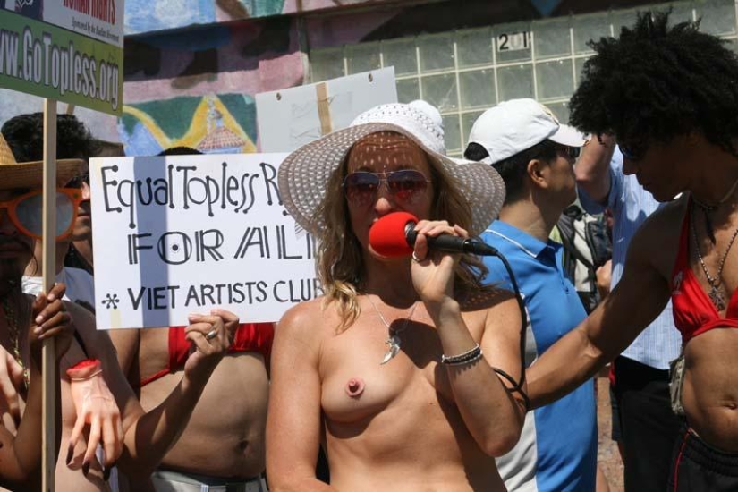 The most interesting shots of National Topless Day in the USA