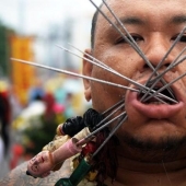 The most shocking photos from the Vegetarian Festival