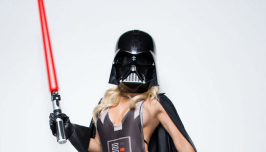 The Playboy model tried on images of her favorite characters from "Star Wars"