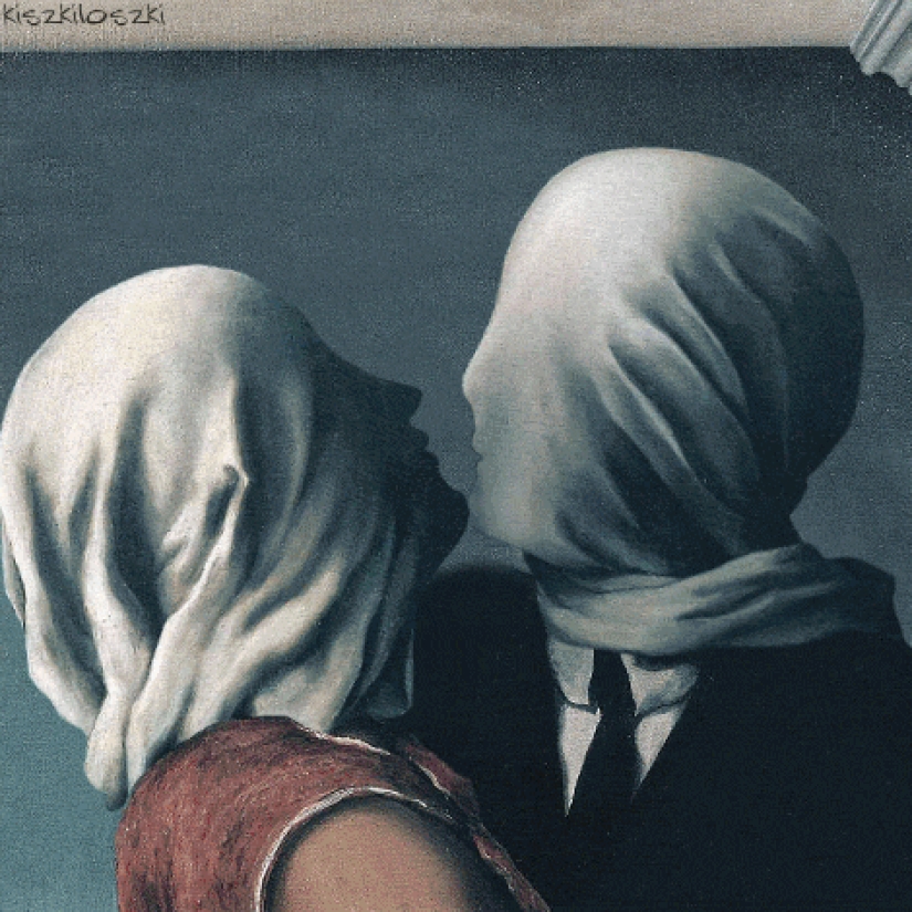 The Polish artist turns classic canvases into GIFs, from which you can tear your stomach