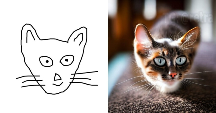 The Scribble Diffusion neural network converts doodles into high-quality images