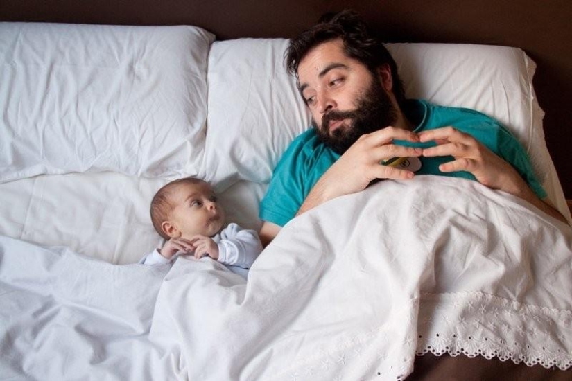 The sons in these photographs are the spitting image of fathers. And vice versa