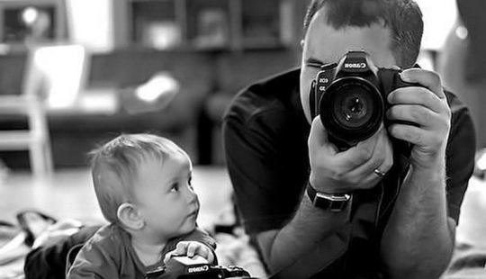 The sons in these photographs are the spitting image of fathers. And vice versa