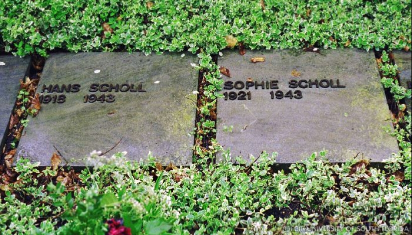 The story of a brave girl Sophie Scholl, executed by the Nazis on the guillotine