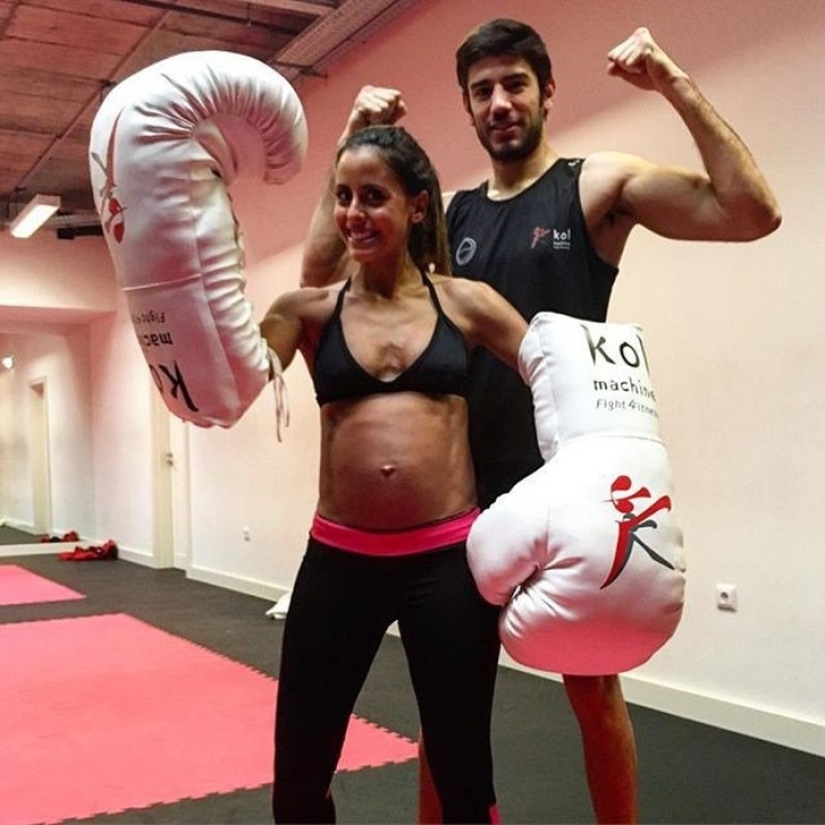 The story of a fitness fan who continues to train even during pregnancy