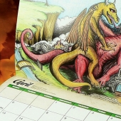 The strangest gift is a calendar with copulating dragons for 2017