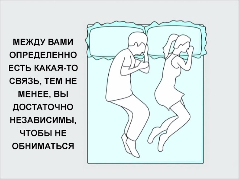 The way you sleep completely reflects the essence of your relationship