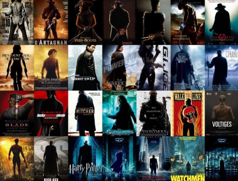 There is only 13 types of posters of modern films, and here they are