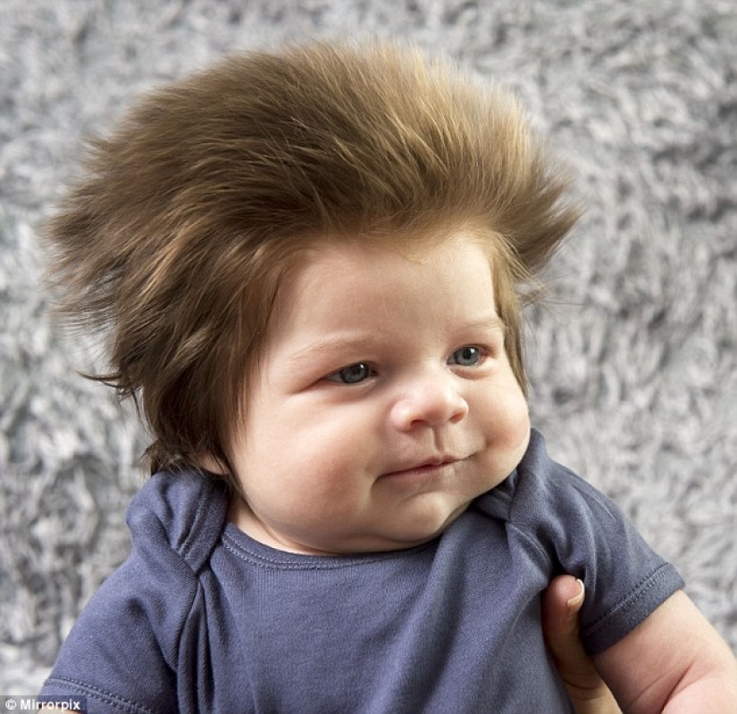 This 2-month-old baby already boasts an incredible head of hair