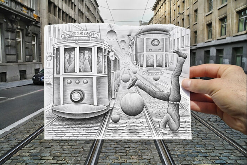 This Artist Merges His Pencil Illustrations With Photography, And The Effect Is Quite Unique