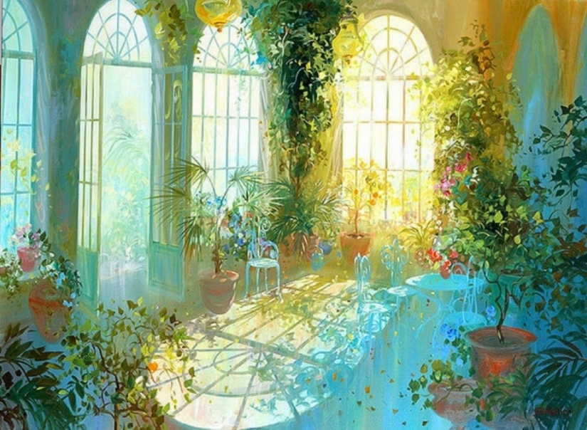 This artist paints pictures with sunbeams