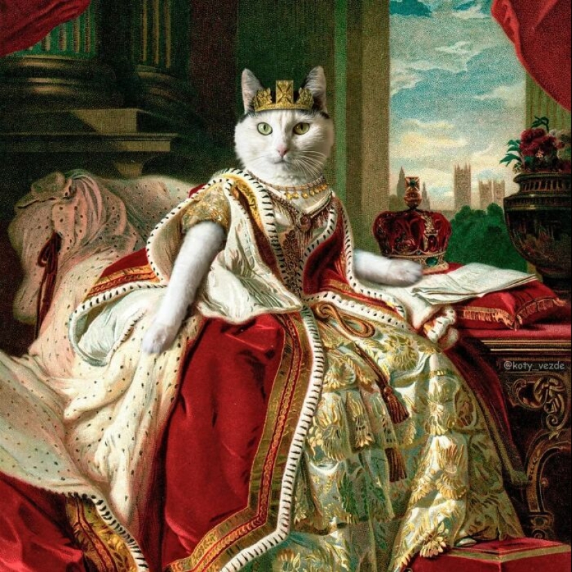This Artist Swaps People In Classical Paintings With Cats