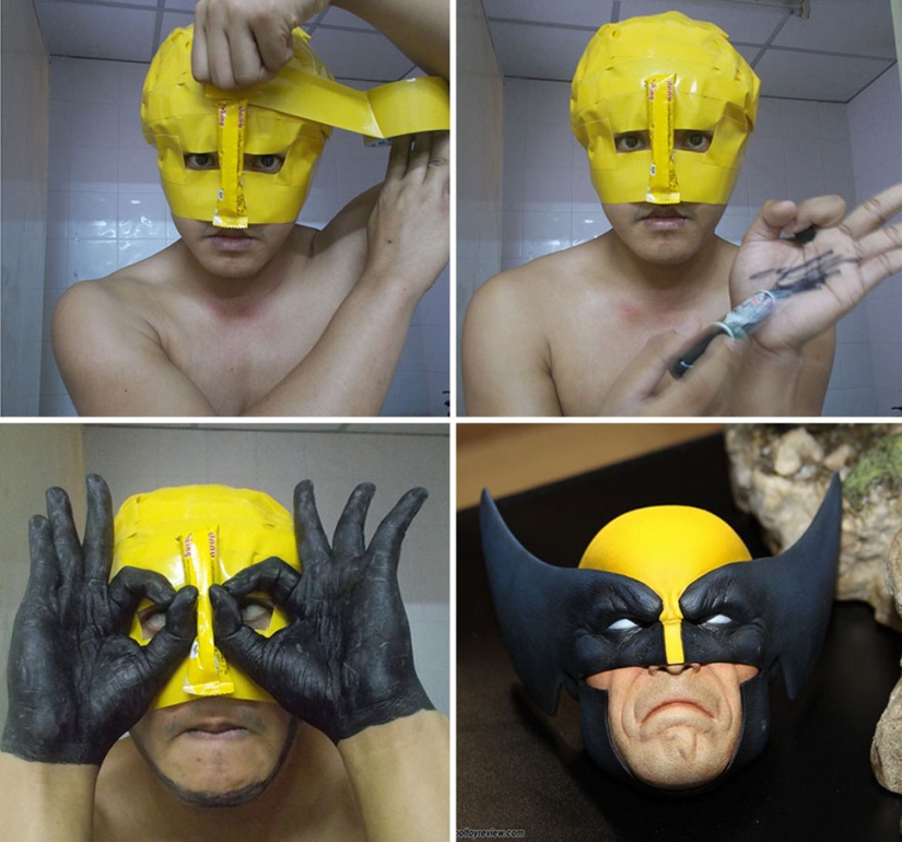 This guy does cosplay cheap, angrily and from improvised materials