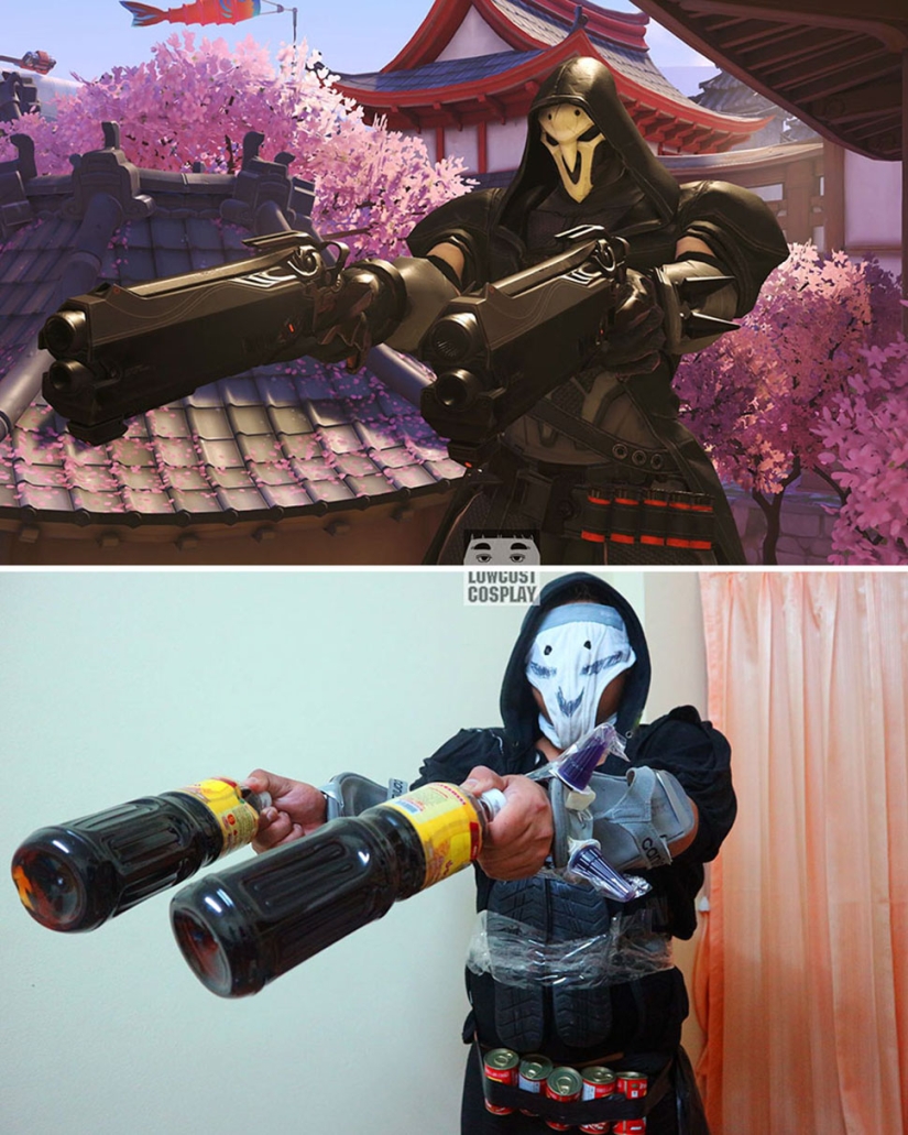 This guy does cosplay cheap, angrily and from improvised materials