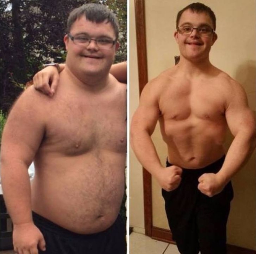 This guy with Down syndrome managed to change himself to compete in a bodybuilding competition