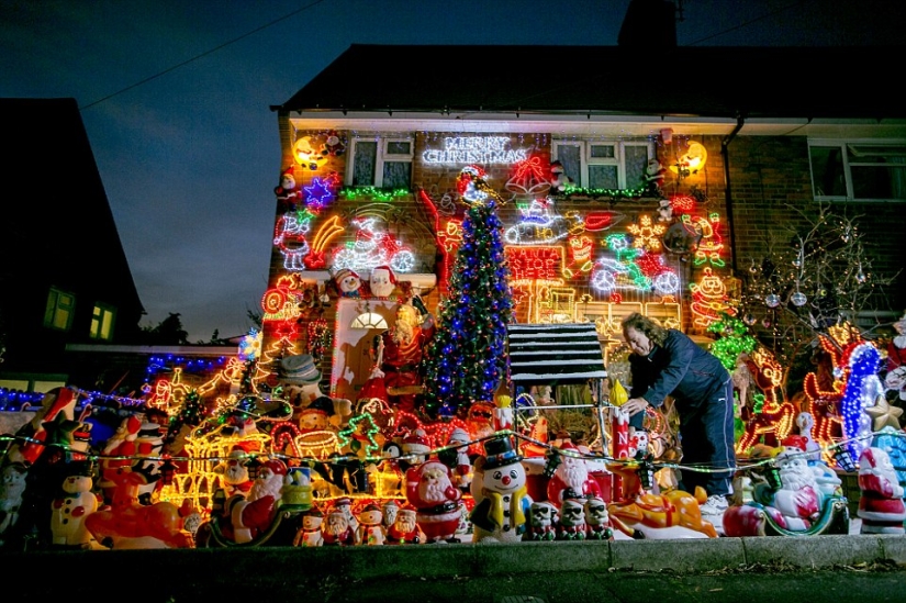 Todo lo mejor a la vez: los fanáticos navideños decoraron la casa con todo lo que pudieron