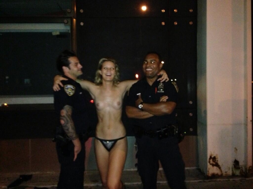 Topless in downtown New York