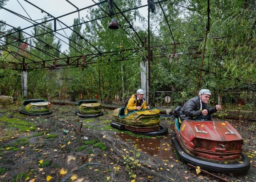 Tourists in Chernobyl