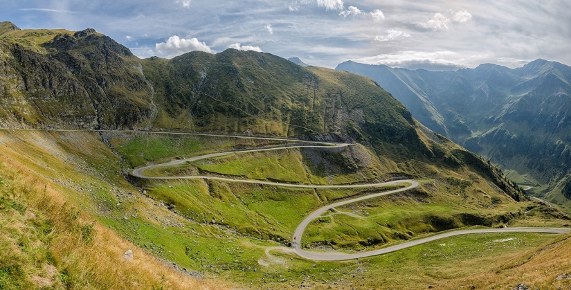 Transfagaras highway is one of the most beautiful routes in Europe