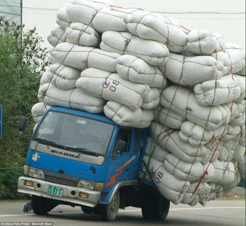 Transporte sobrecargado en China