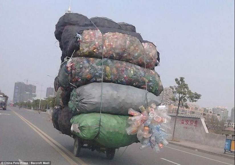 Transporte sobrecargado en China