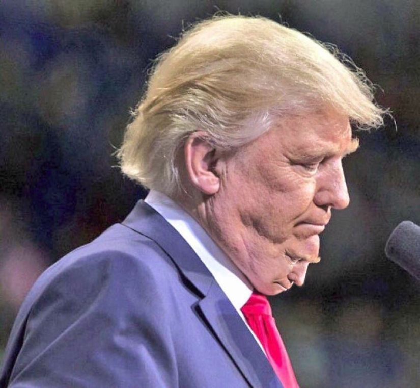 Trump asked not to publish his pictures with a double chin, but the Internet responded with photojabs