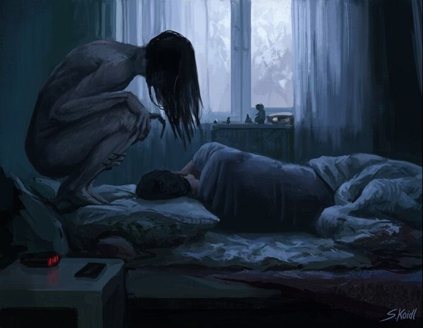Un artista austriaco dibuja escenas de miedo que te mantendrán despierto hoy: 13 fotos