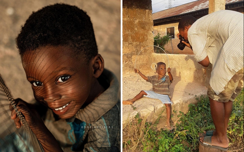 Un fotógrafo de Nigeria muestra detrás de las escenas de sus fotos