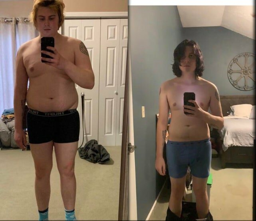 Un minuto de motivación: 22 impresionantes fotos de personas antes y después de perder peso