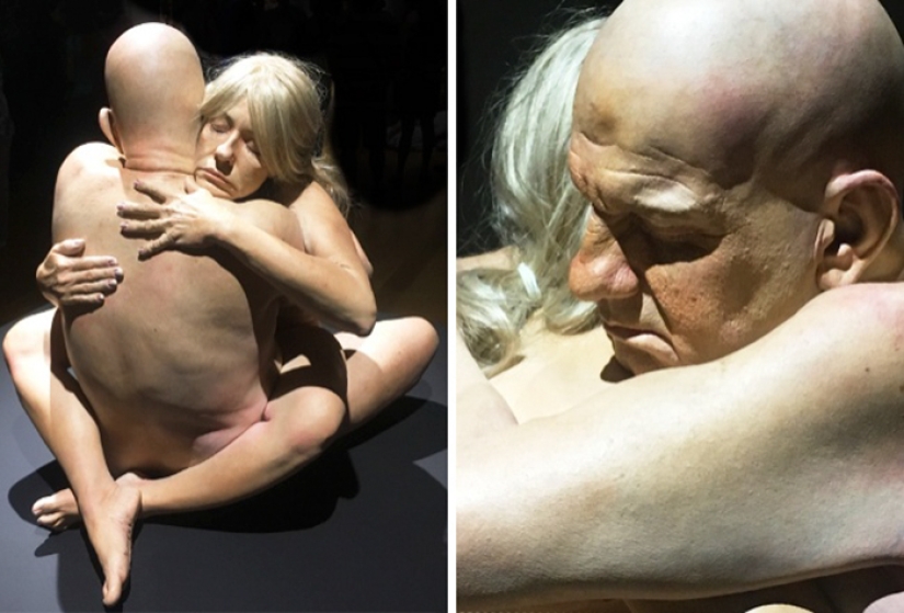 Unrealistically real sculptures that cannot be distinguished from a living person