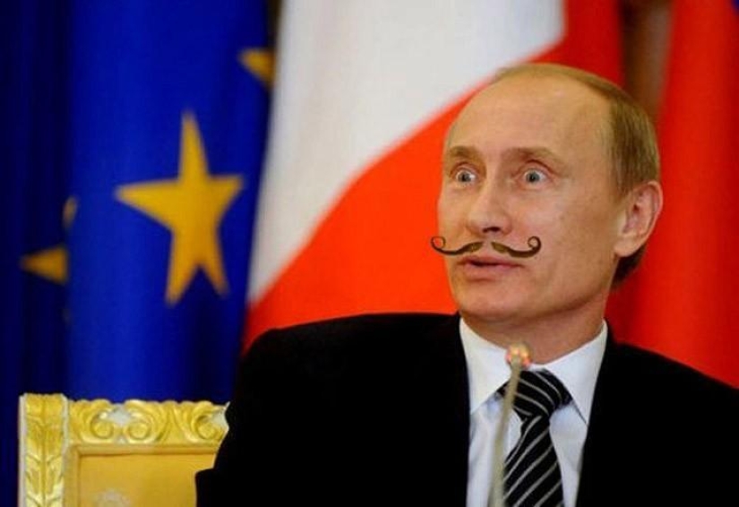 Unusual mustache fan site for Putin