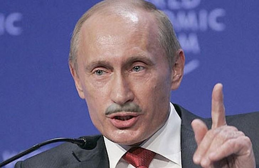 Unusual mustache fan site for Putin