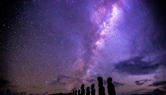 Vía Láctea. Marcha de las estrellas en el espacio