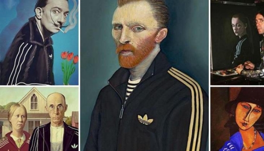 Van Hop and others: the heroes of the world's masterpieces of painting tried on the Adidas Olympians