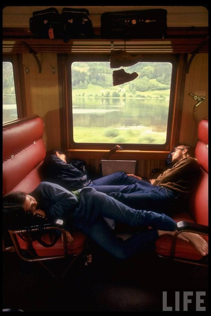 Viajando por Europa en 1970 en tren