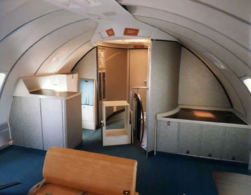 Vuelo de lujo en los años setenta en un Boeing 747