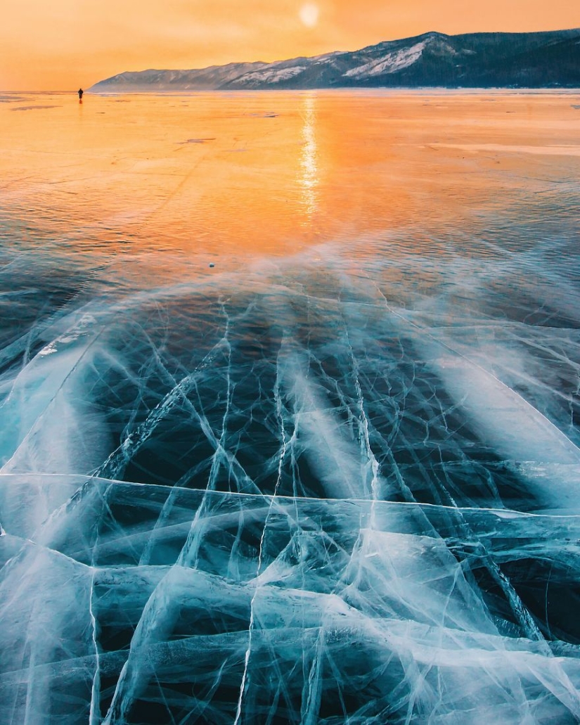 Walk on the frozen Baikal