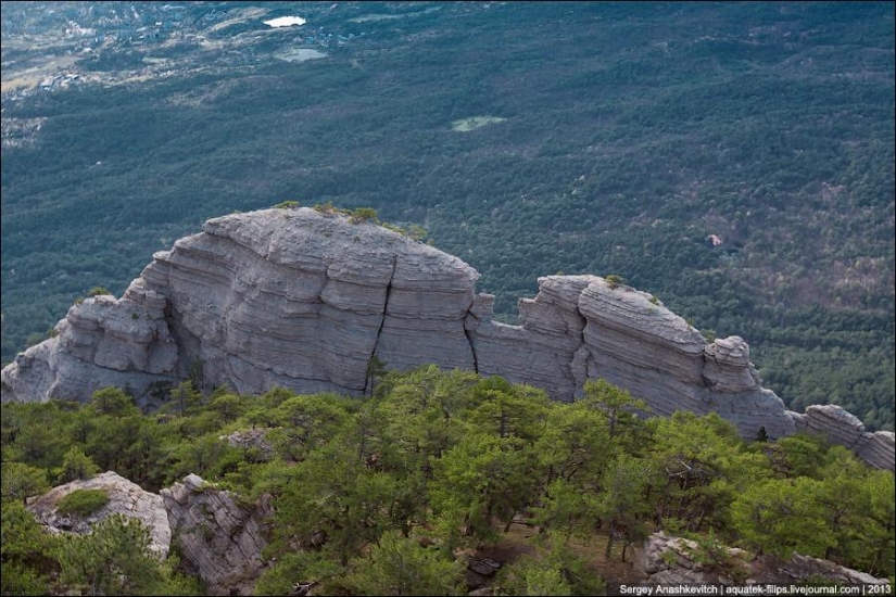 Walk under the clouds. Ai-Petri Plateau in Crimea