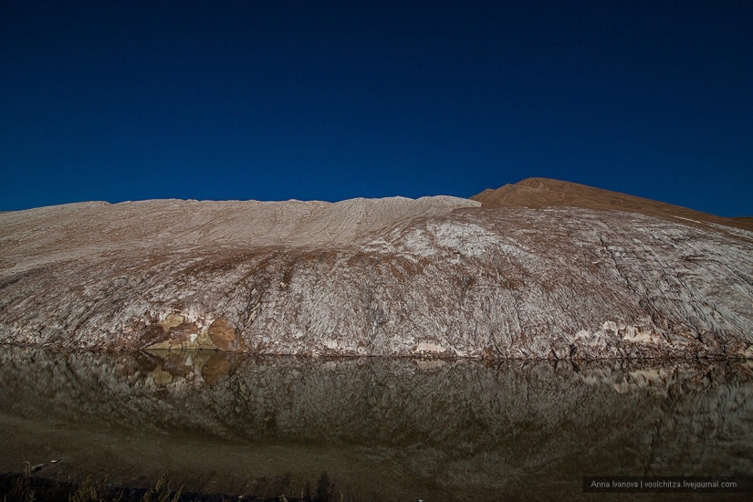 Waste heaps. Soligorsk mountains. Space landscapes of Belarus