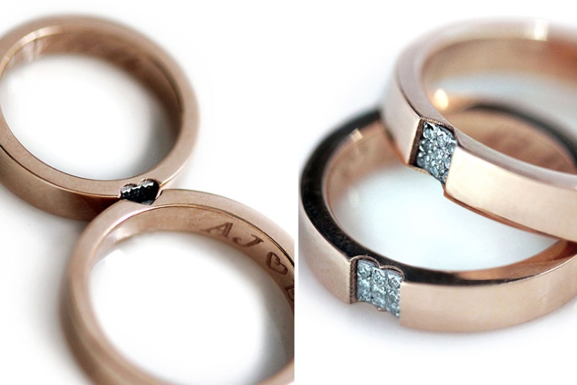 Wedding rings that become one