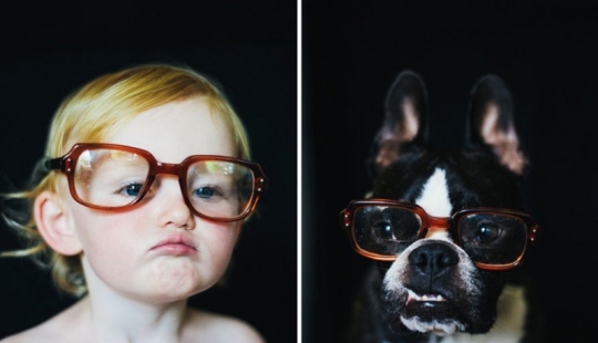 Well, a very sweet couple in a funny family photo project by Jesse Holland