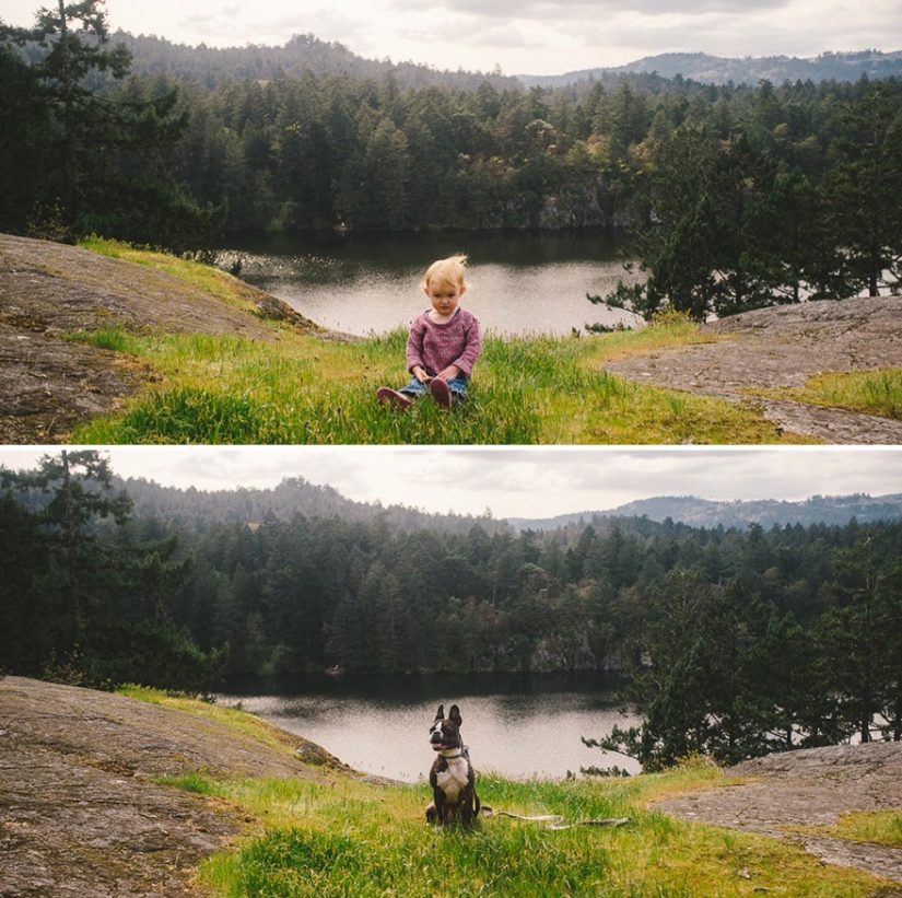 Well, a very sweet couple in a funny family photo project by Jesse Holland