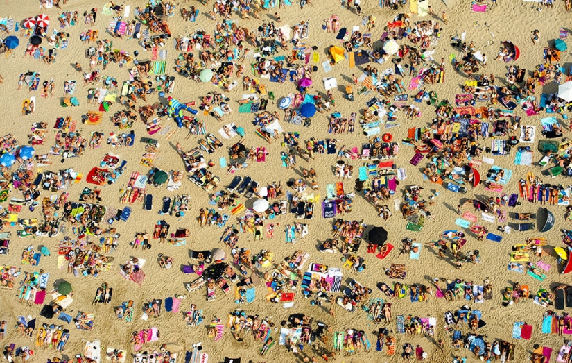What beach Holland looks like from a bird&#39;s eye view