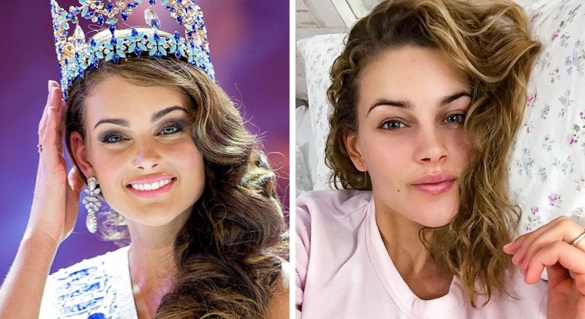 What beauty queens look like on the red carpet and in real life