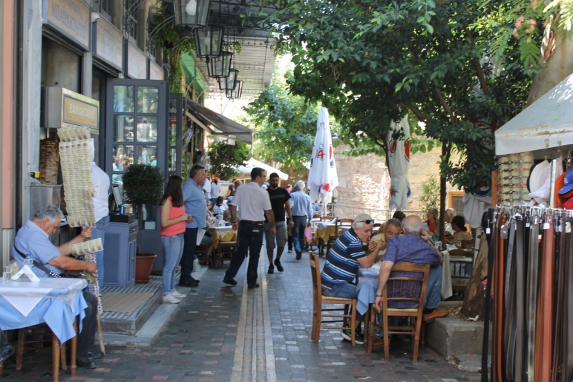 What Ermou looks like today, once the most fashionable street in Greece